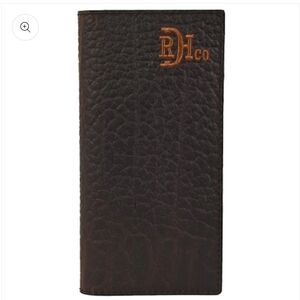 RED DIRT HAT CO MENS RODEO WALLET BISON GRAIN LEATHER NEW $75
